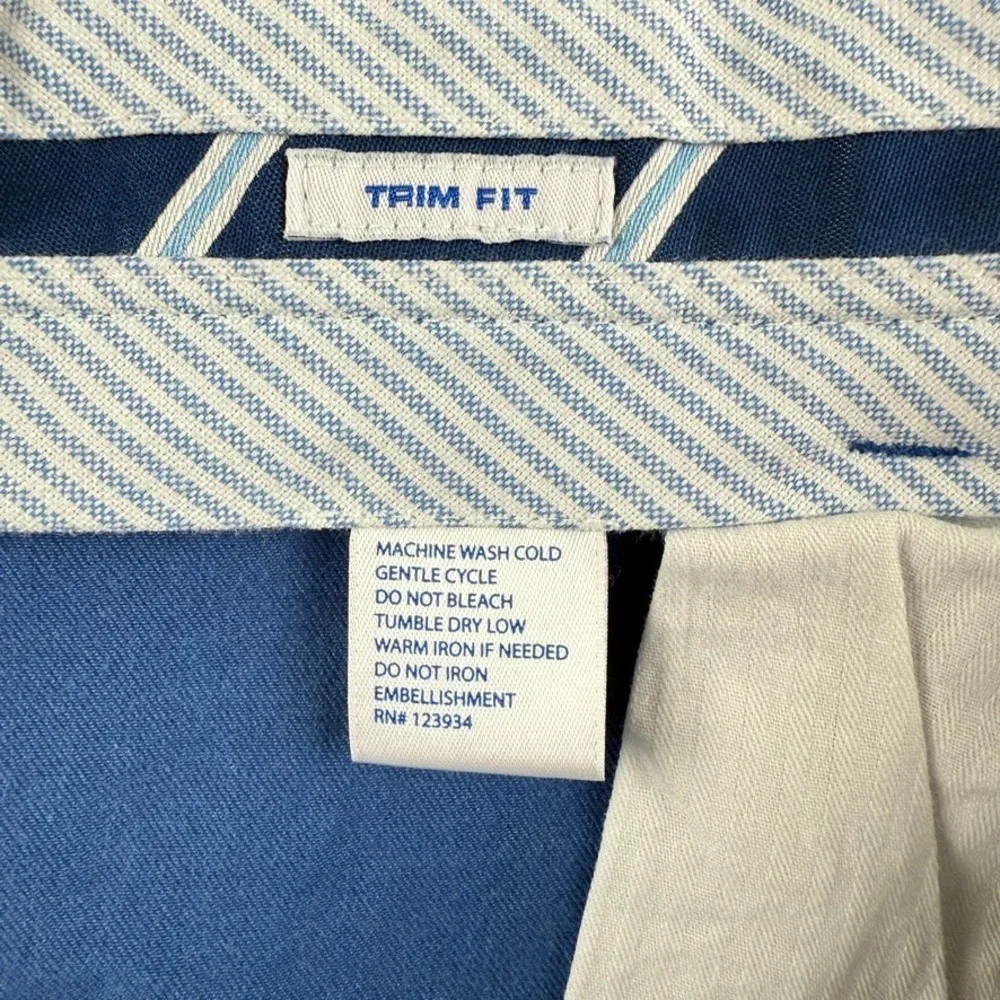 Southern Tide Pants Mens 34x32 Blue Stretch Twill Chino Khaki